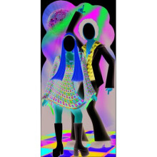 Disco Couple Stand- In - Lifesize Cardboard Cutout / Standee
