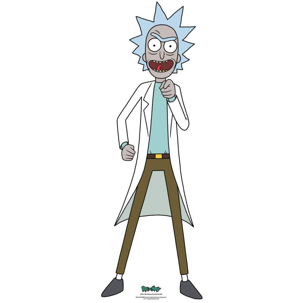 Rick And Morty Rick Sanchez From Official Mini Cardboard Cutout