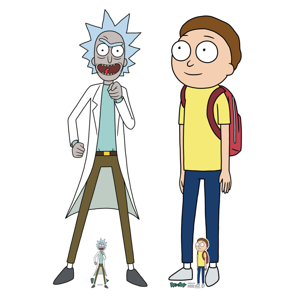 Rick And Morty Official Cardboard Cutouts Set Of 2