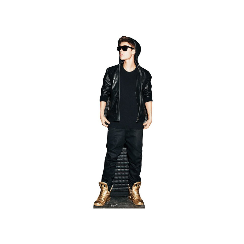 Justin Bieber wearing Gold Shoes Lifesize Cardboard Cutout / Standee on