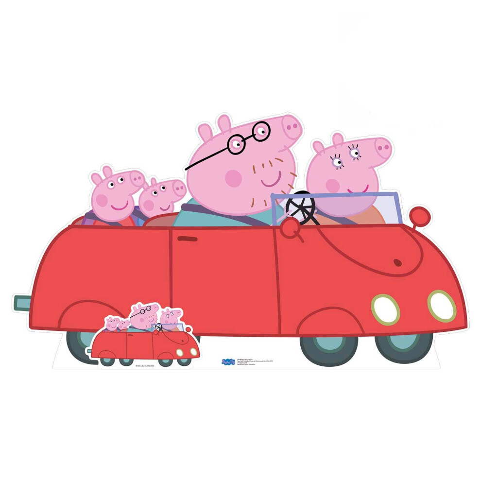 Peppa Pig Family Car Cardboard Cutout / Standee / Stand up