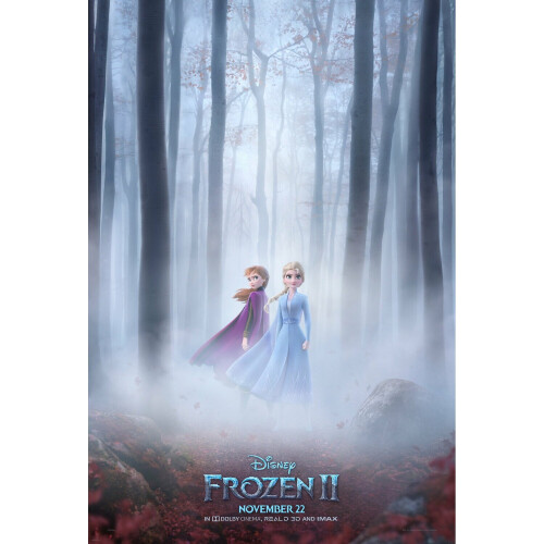 Disney Frozen Frozen 2 Original Movie Poster Double Sided Advance Forest Style