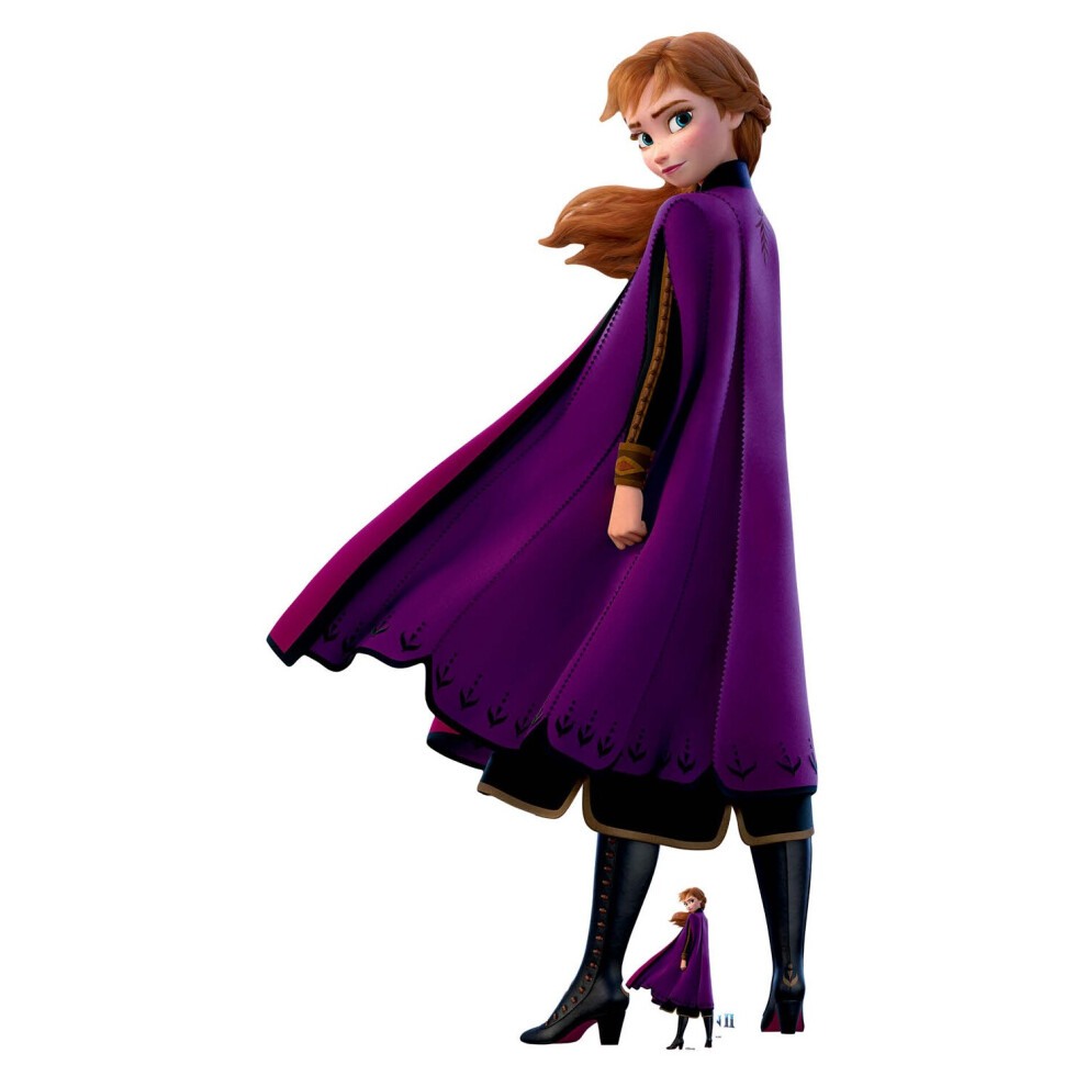 Anna Purple Coat from Frozen 2 Official Disney Cardboard Cutout