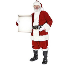Santa with Small Sign (Christmas) - Lifesize Cardboard Cutout / Standee
