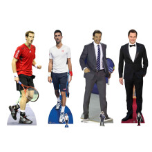 Tennis Champions Cardboard Cutouts Party Pack of 4 Standees
