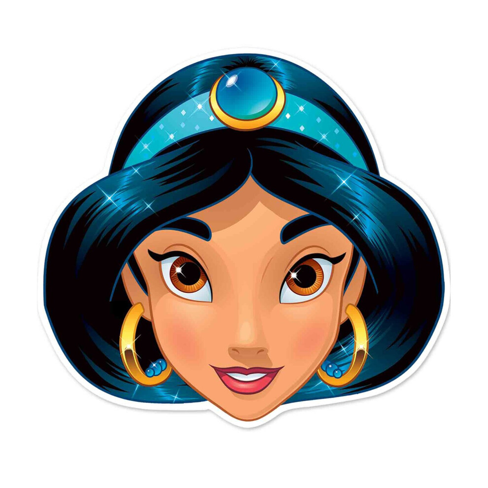 Disney Jasmine Official Princess Child Size 2D Card Party Mask Yellow