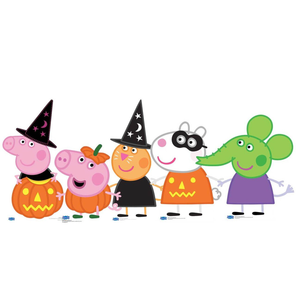 Peppa Pig and Friends Halloween theme Cardboard Cutouts Set of 5