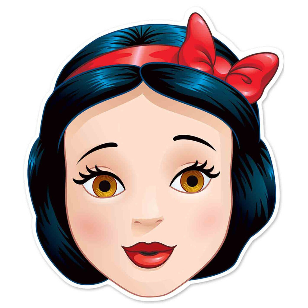 Disney Snow Official Princess Child Size 2D Card Party Mask White
