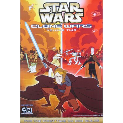 Star Wars Star Wars: Clone Wars (Double Sided Video/Dvd Vol 2) Original Video/Dvd Ad Poster