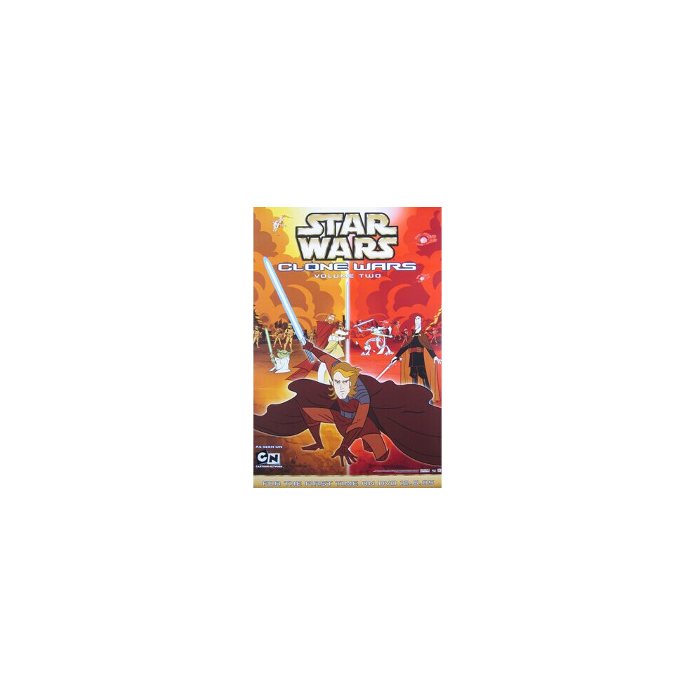Star Wars: Clone Wars (Double Sided Video/Dvd Vol 2) Original Video/Dvd Ad Poster