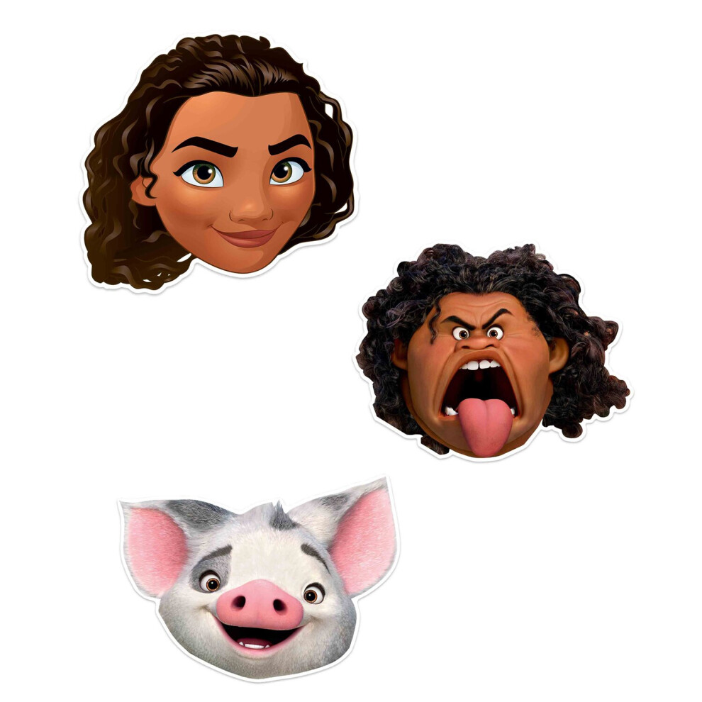 Disney Moana Official Child Size 2D Party Mask Variety 3 Pack