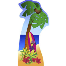 Palm Tree (Beach Party) - Lifesize Cardboard Cutout / Standee