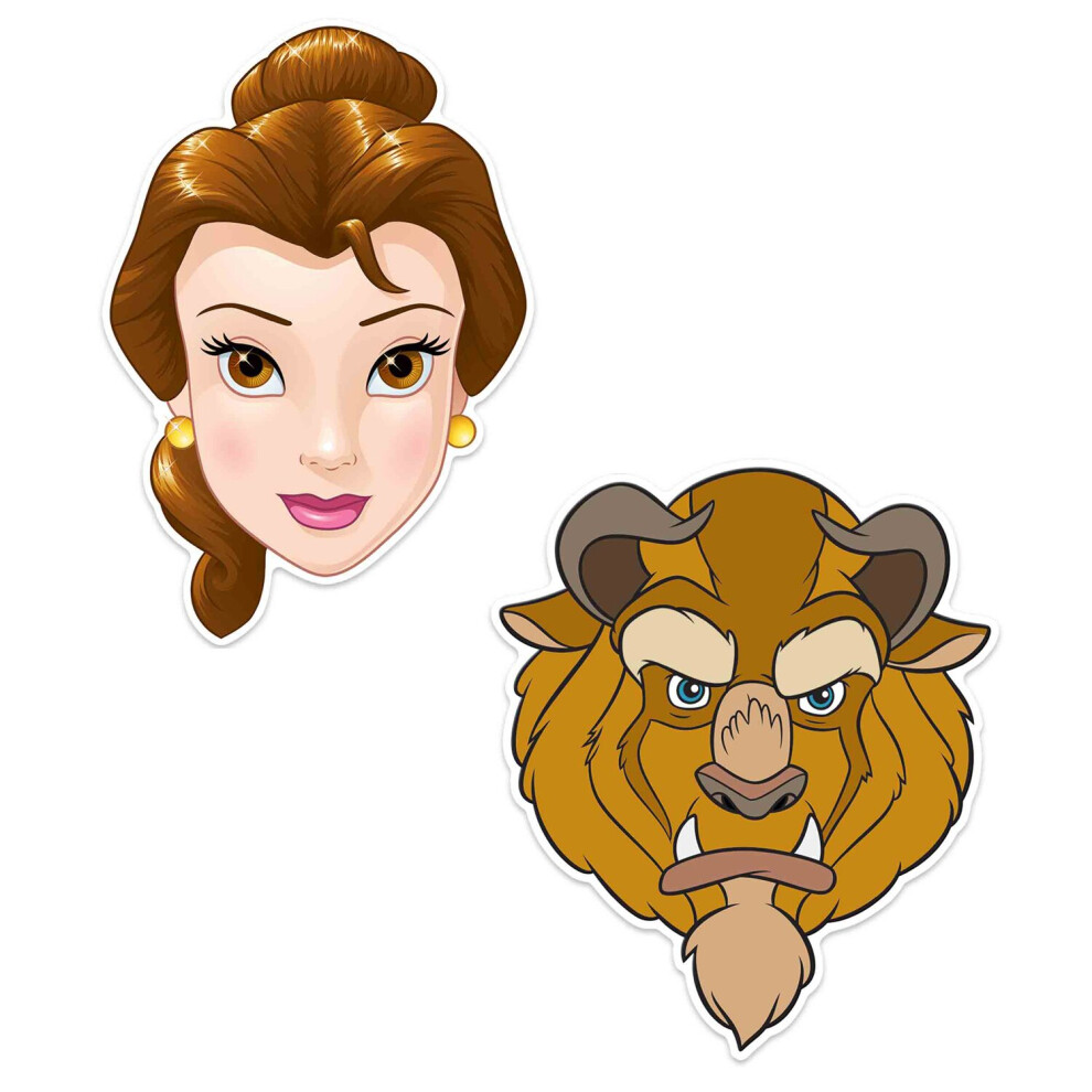 Disney Beauty And The Beast Official Child Size 2D Party Mask Variety 2 Pack