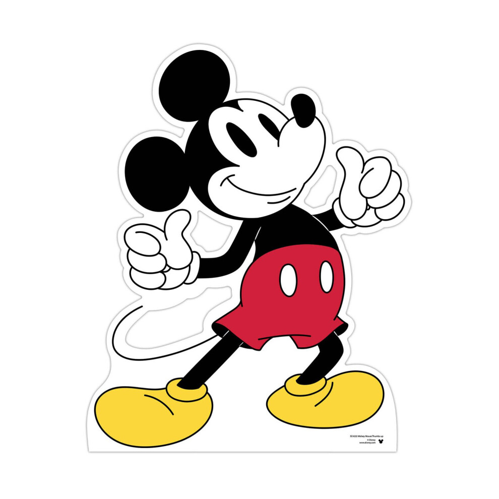 Mickey Mouse Thumbs Up Cardboard Cutout Official Disney Standup