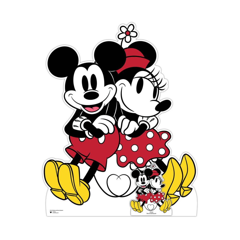 Mickey Mouse and Minnie Mouse Together Lifesize Cardboard Cutout / Standup