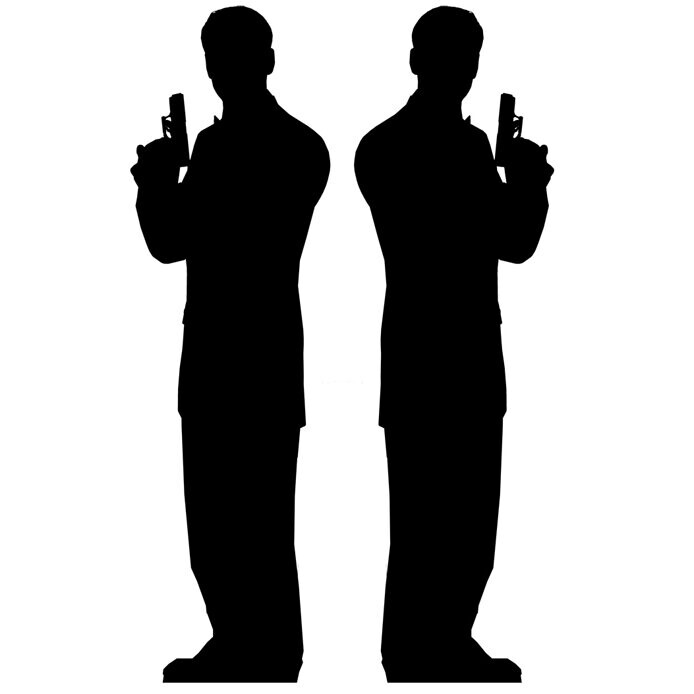 Secret Agent Male Double Pack (James Bond Style) Lifesize Cardboard