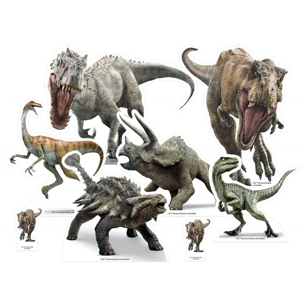 Jurassic World Dinosaur Table Top Cardboard Cutouts Party Pack of 8