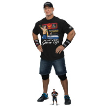 John Cena wearing Black T-Shirt Lifesize Cardboard Cutout Official WWE Standup