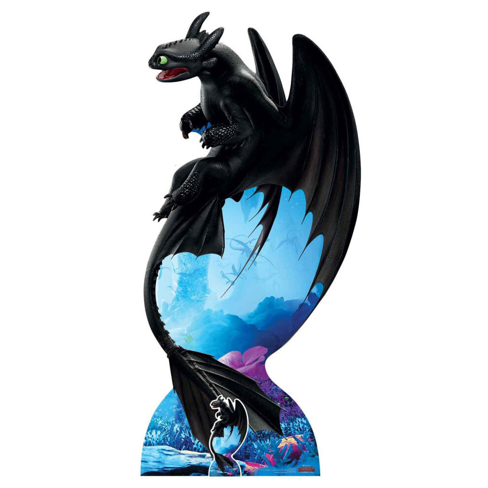 How To Train Your Dragon Toothless Night Fury From 3 Official Cardboard Cutout Black
