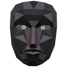 Squid Boss 2D Card Face Mask Front Man Polygon Inspired by Korean Gameshow