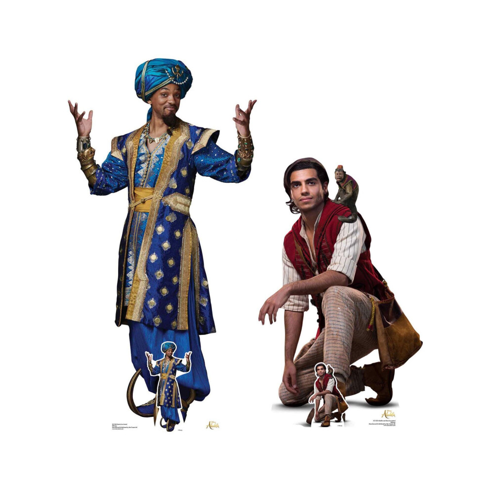 Aladdin & The Genie from Disney's Aladdin Official Lifesize Cardboard Cutout / Standee - Set of 2