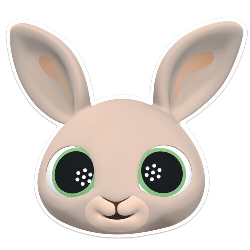 Bing Charlie the Bunny from Bing Official 2D Card Party Mask
