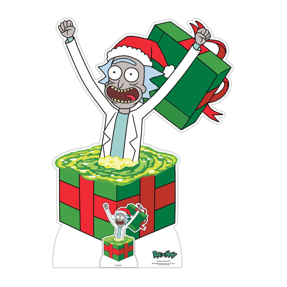 Rick And Morty Rick Christmas Surprise From Official Cardboard Cutout