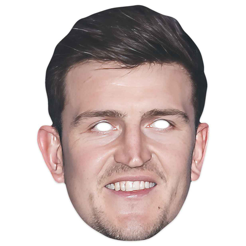 Harry Maguire England Footballer Single 2D Card Party Face Mask-image-OPC-PC7QMD2-NEW