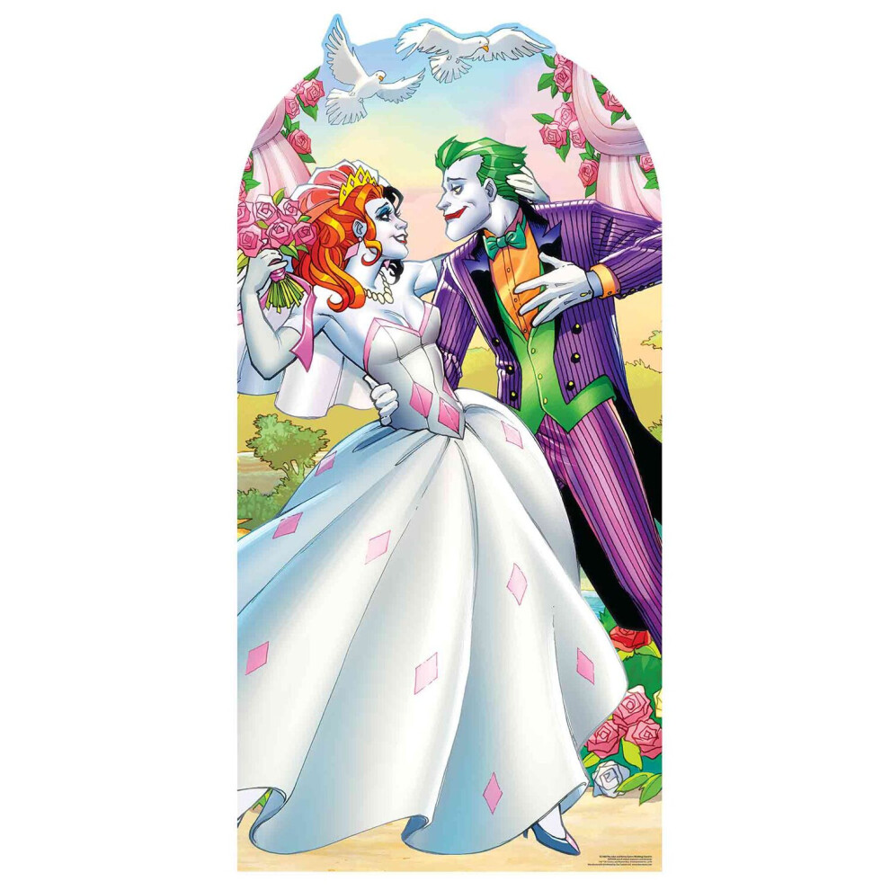 Dc Comics Harley Quinn And The Joker Wedding Style Official Lifesize Stand In Cardboard Cutout / Standee
