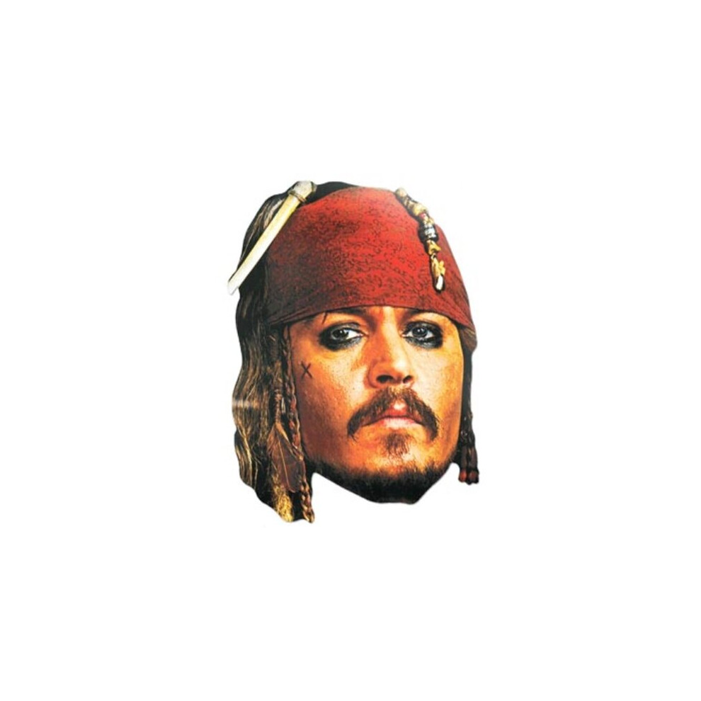 Pirates Of The Caribbean Captain Jack Sparrow Card Fancy Dress Mask (Johnny Depp)