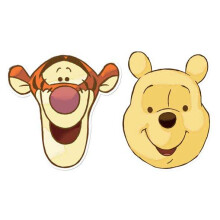Winnie The Pooh and Tigger Card Fancy Dress Mask Set of 2