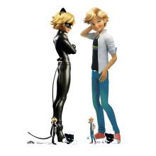 Cat Noir and Adrien Agreste from Miraculous Official Cardboard Cutouts Set of 2