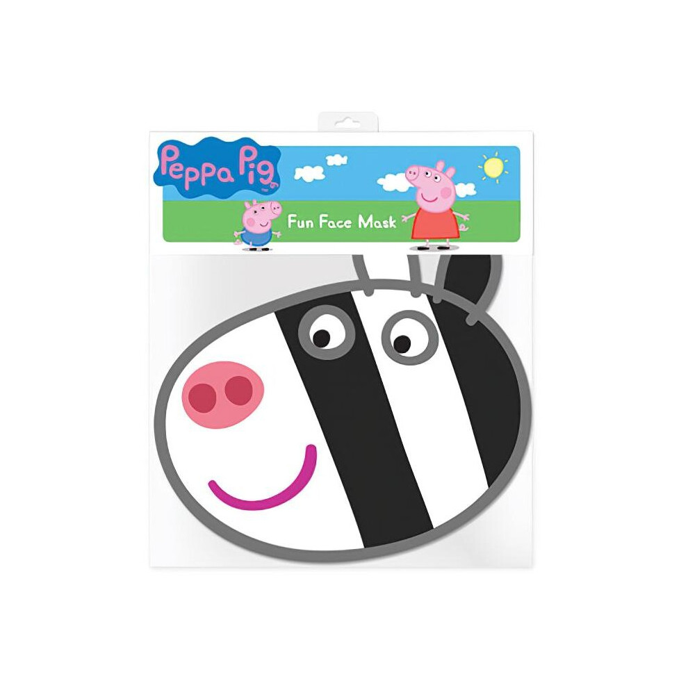 Zoe Zebra Card Fancy Dress Mask (Peppa Pig)