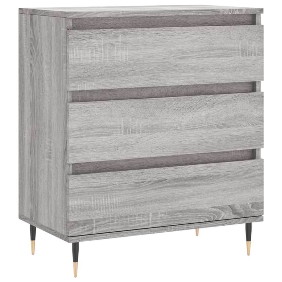 Vidaxl Sideboard Storage Side Cabinet Cupboard Grey Sonoma Engineered Wood