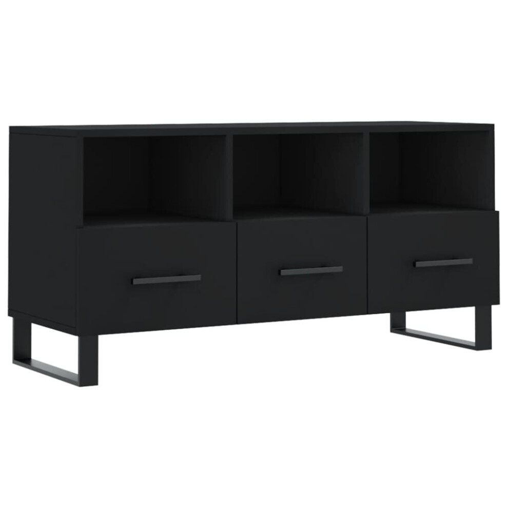 vidaXL TV Cabinet TV Unit Sideboard Media Unit TV Stand Black Engineered Wood