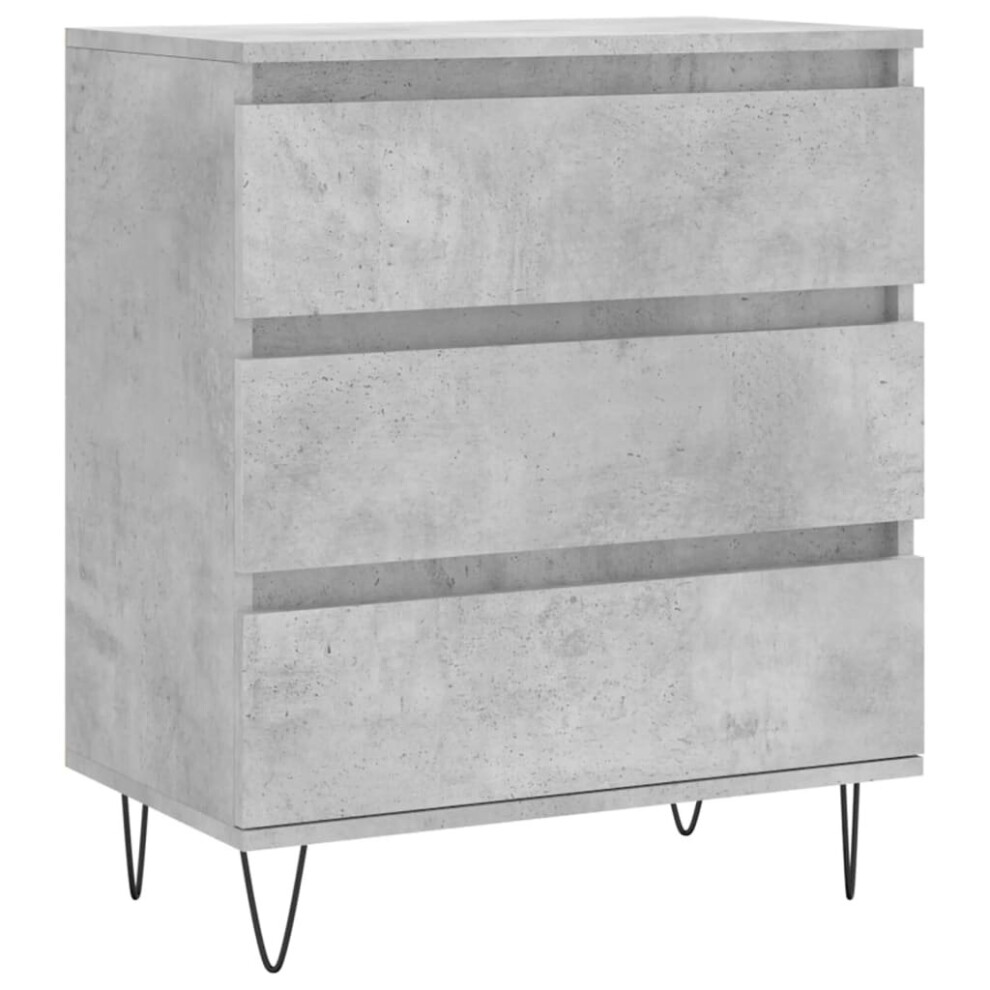 vidaXL Sideboard Storage Side Cabinet Cupboard Concrete Grey Engineered Wood