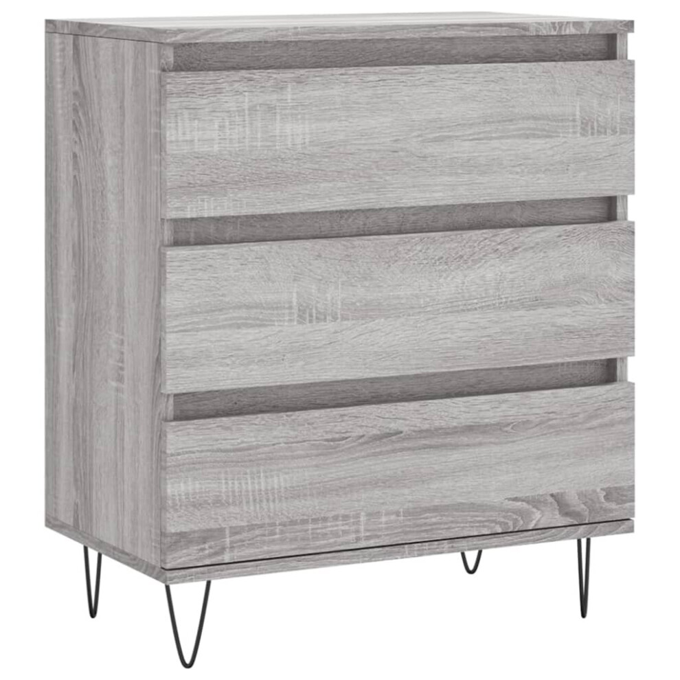 Vidaxl Sideboard Storage Side Cabinet Cupboard Grey Sonoma Engineered Wood