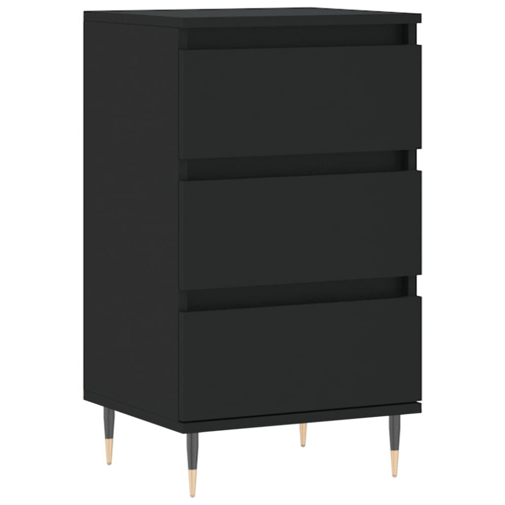 vidaXL Sideboard Storage Cabinet Cupboard Side Cabinet Black Engineered Wood