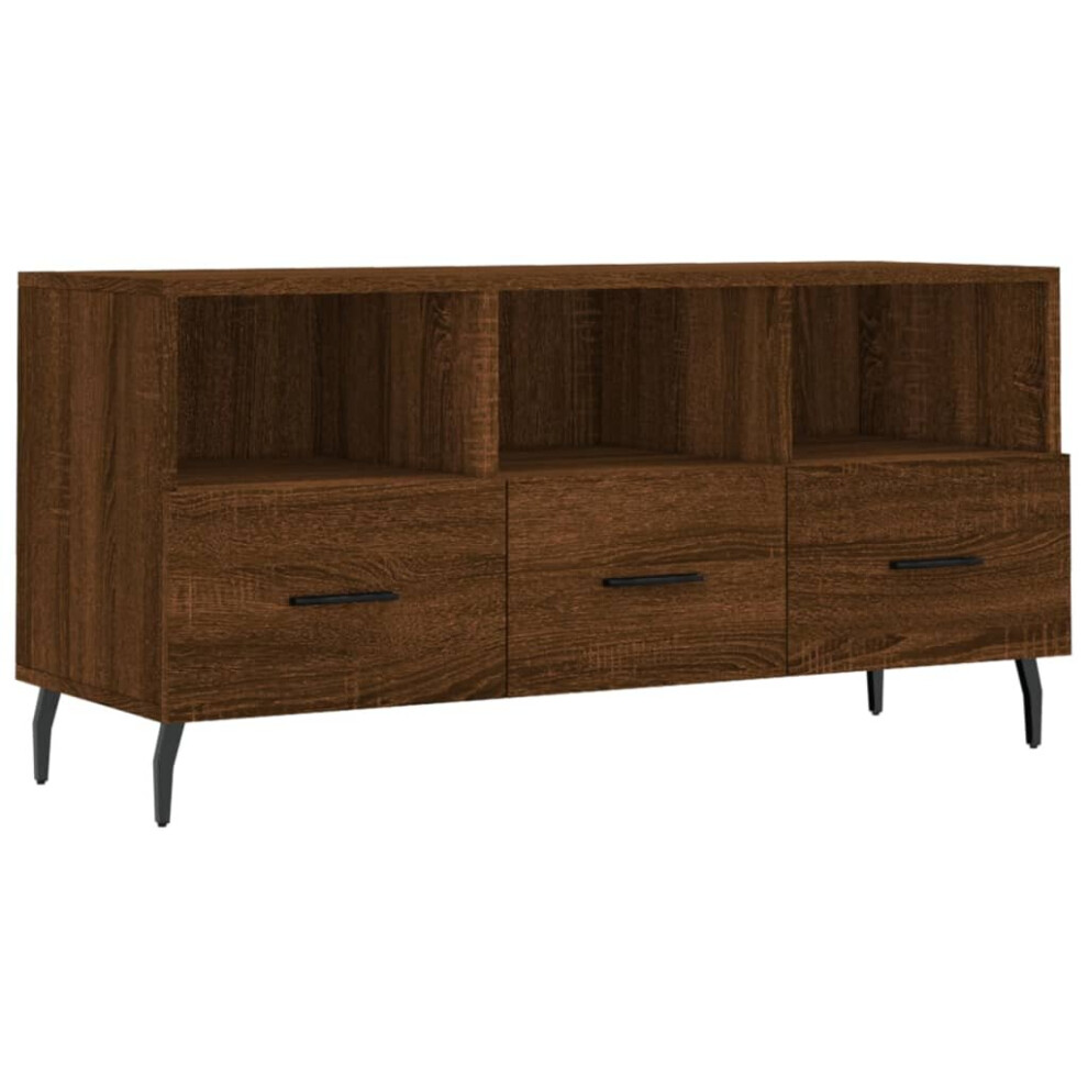 vidaXL TV Cabinet TV Unit Media Cabinet TV Stand Brown Oak Engineered Wood