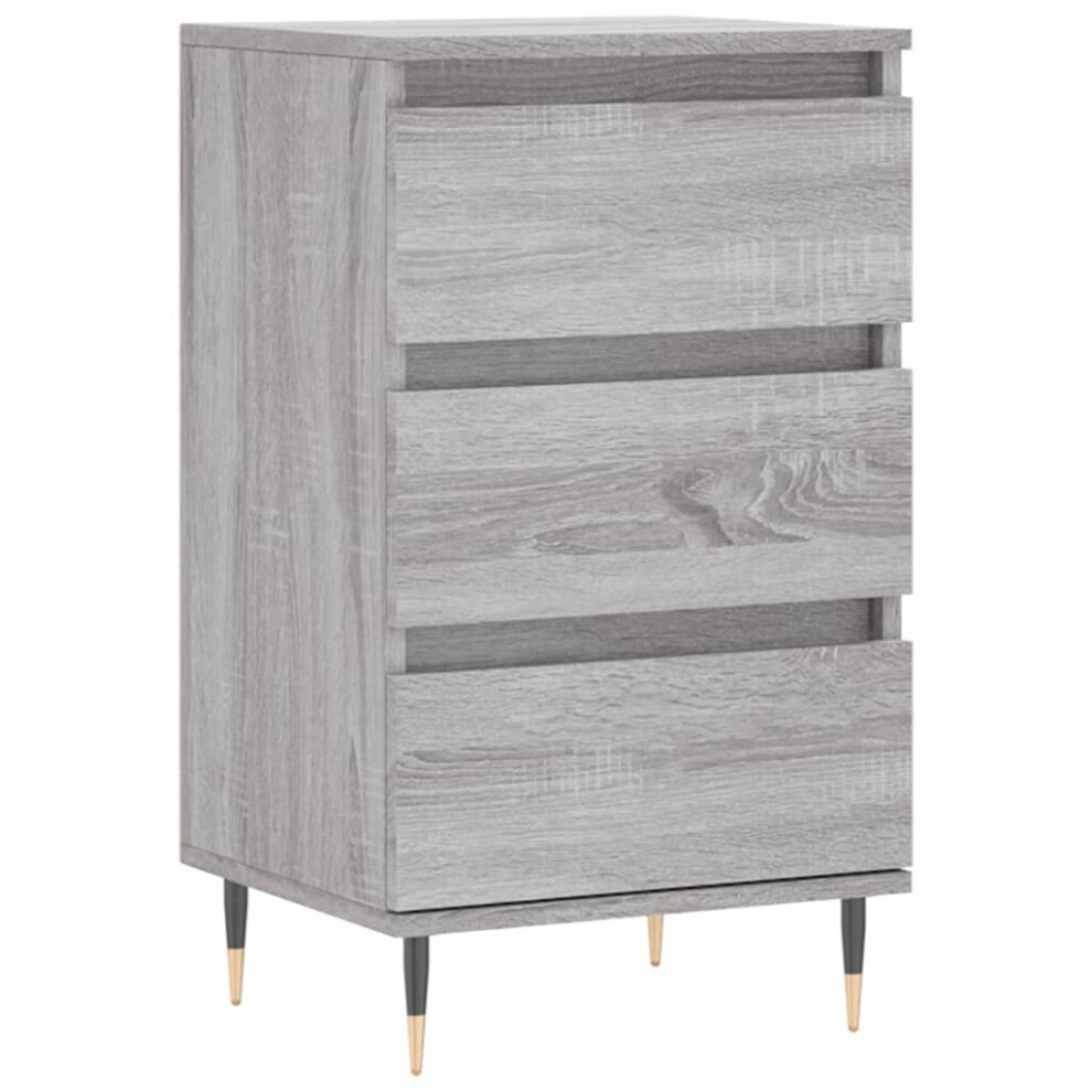 Vidaxl Sideboard Storage Side Cabinet Cupboard Grey Sonoma Engineered Wood