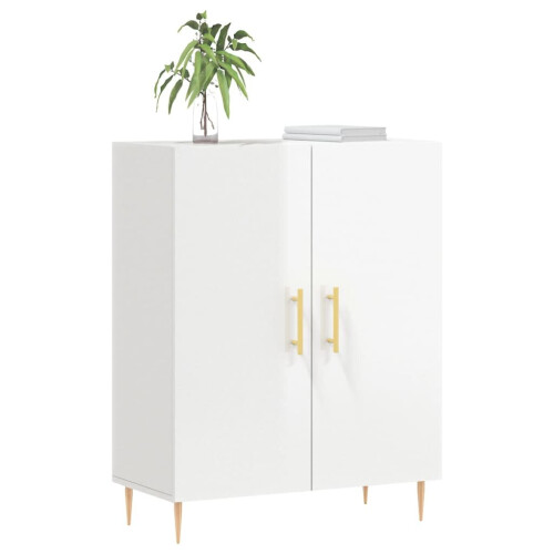 VidaXL vidaXL Sideboard Storage Cabinet Cupboard High Gloss White Engineered Wood 2