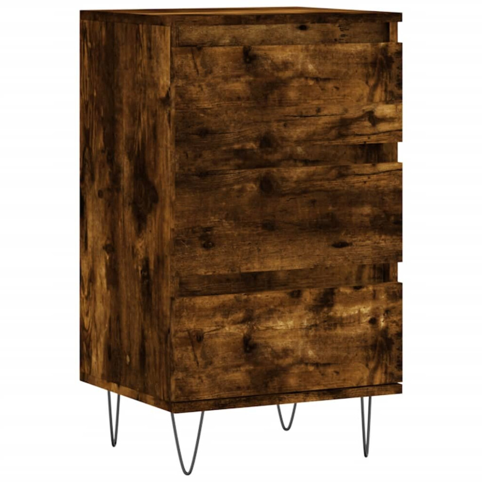 Vidaxl Sideboard Storage Side Cabinet Cupboard Smoked Oak Engineered Wood