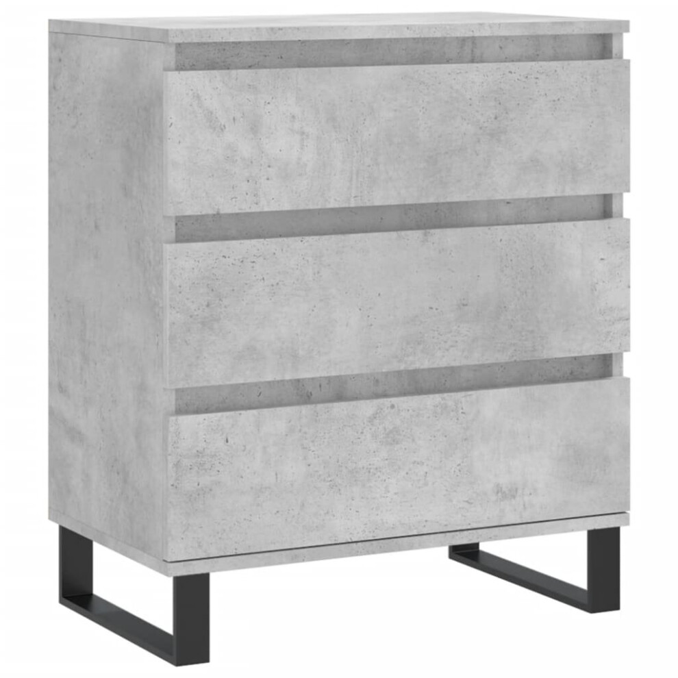 vidaXL Sideboard Storage Side Cabinet Cupboard Concrete Grey Engineered Wood