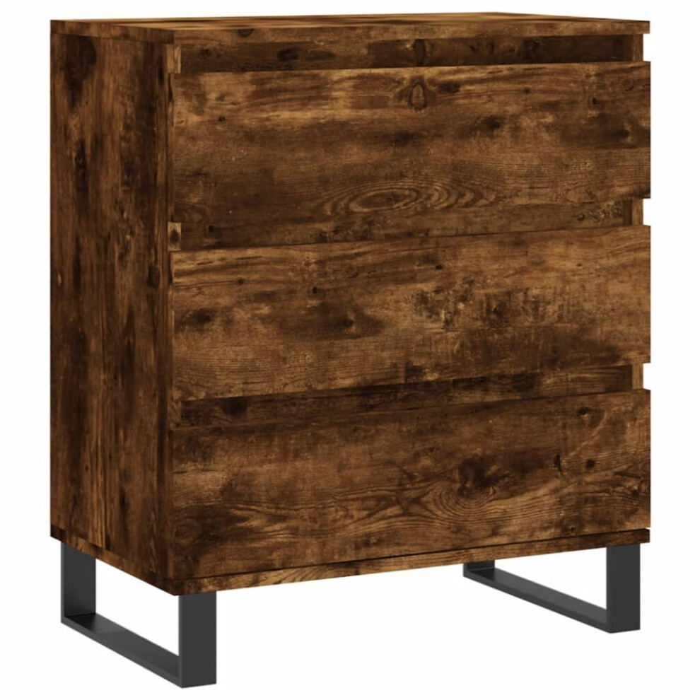 Vidaxl Sideboard Storage Side Cabinet Cupboard Smoked Oak Engineered Wood