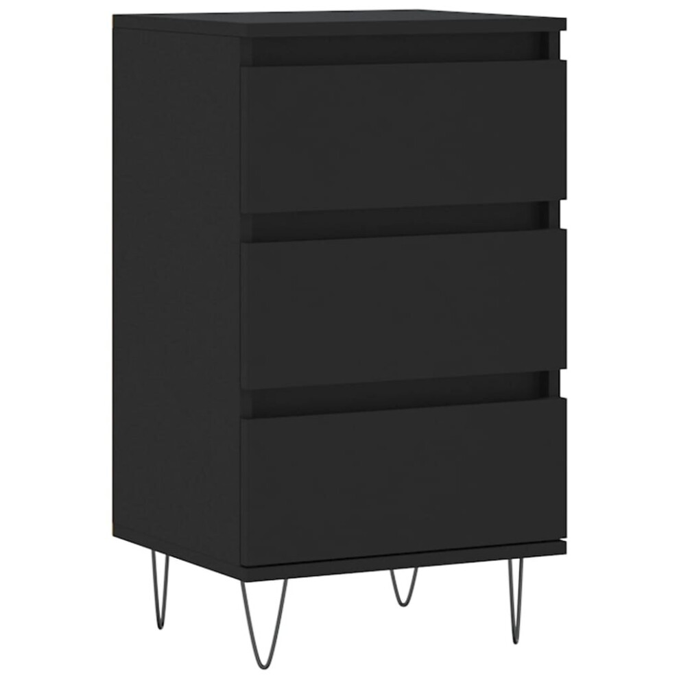 Vidaxl Sideboard Storage Cabinet Cupboard Side Cabinet Black Engineered Wood