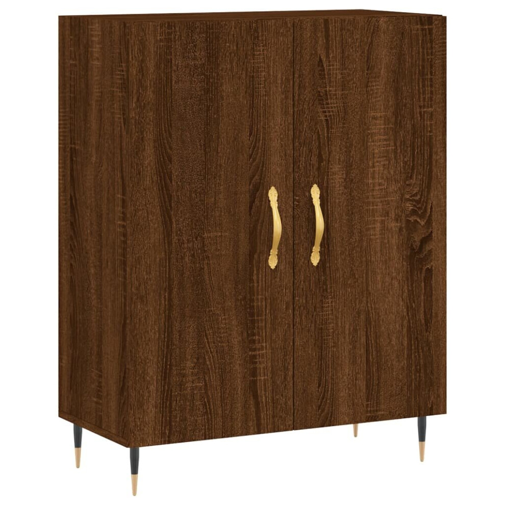 vidaXL Sideboard Hall Storage Side Cabinet Cupboard Brown Oak Engineered Wood