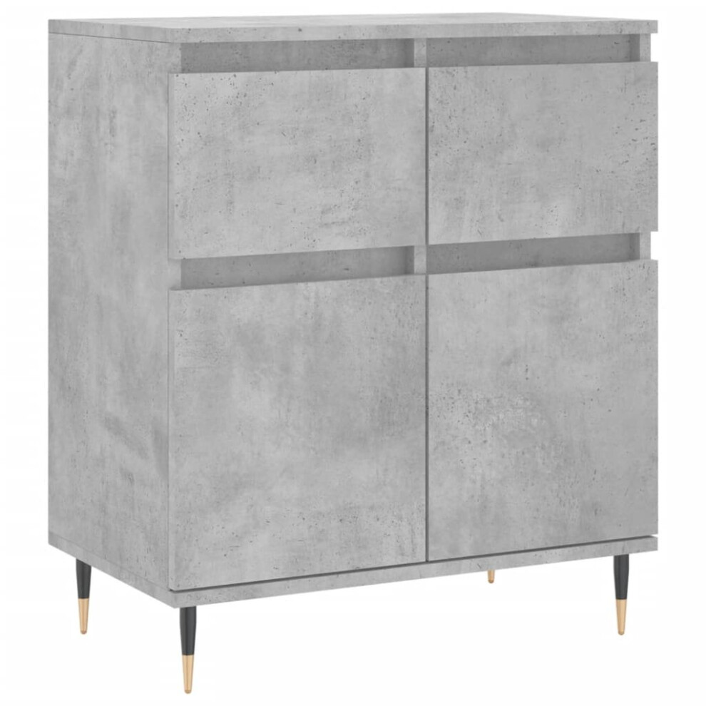 vidaXL Sideboard Storage Side Cabinet Cupboard Concrete Grey Engineered Wood