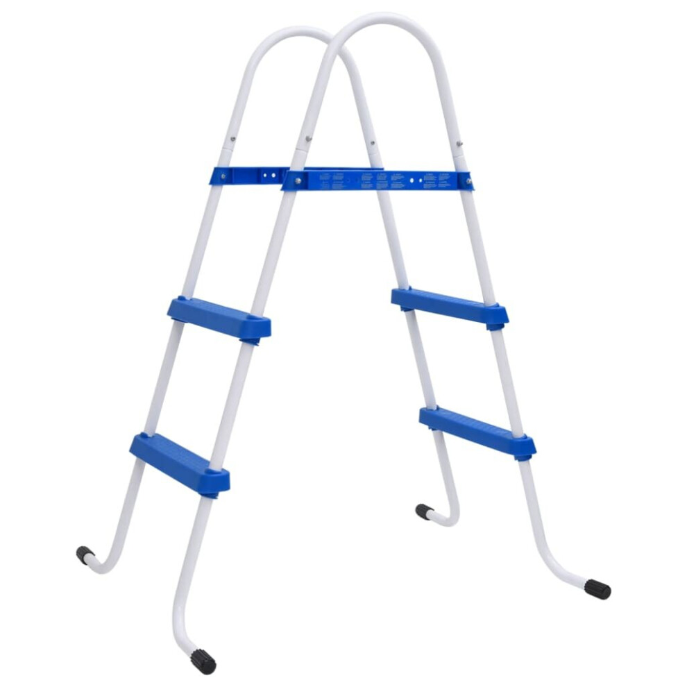 vidaXL Pool Ladder Blue and White 84 cm Steel Above Ground Pool Step & Ladder