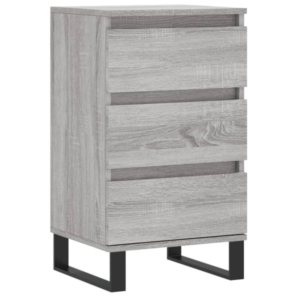 Vidaxl Sideboard Storage Side Cabinet Cupboard Grey Sonoma Engineered Wood