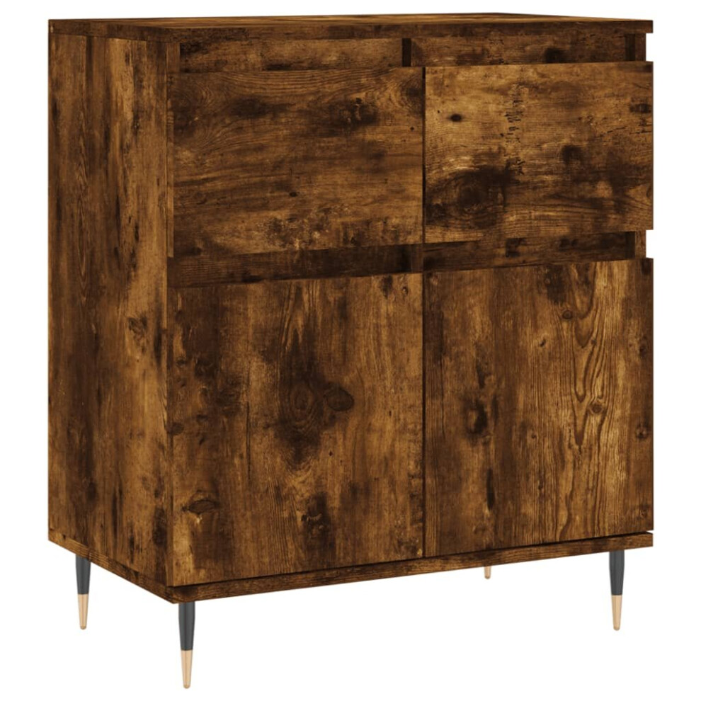 Vidaxl Sideboard Storage Side Cabinet Cupboard Smoked Oak Engineered Wood
